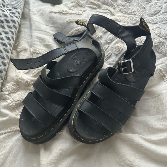 Black Gladiator Doc Maarten Sandals- Size 10.5 - Picture 1 of 4